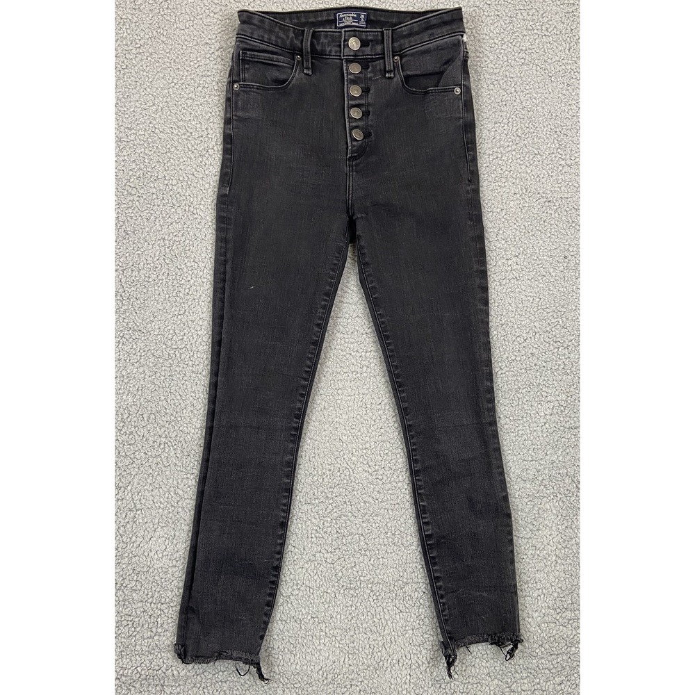 Abercrombie & Fitch Jeans Women 27 Short High Rise Super Skinny Ankle Button Fly
